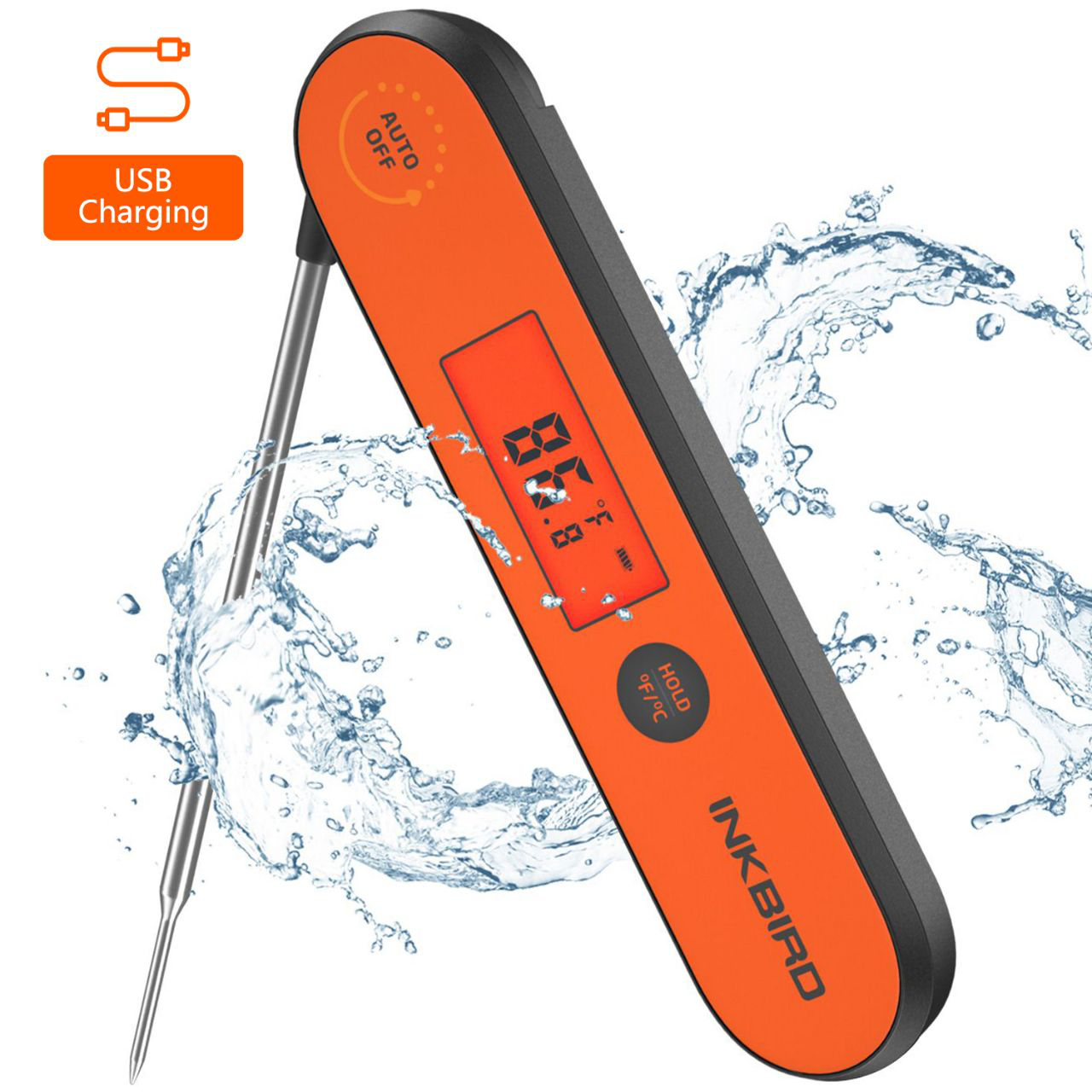 Inkbird Instant Read Digital Meat Thermometer Waterproof Rechargeable Cook Oven