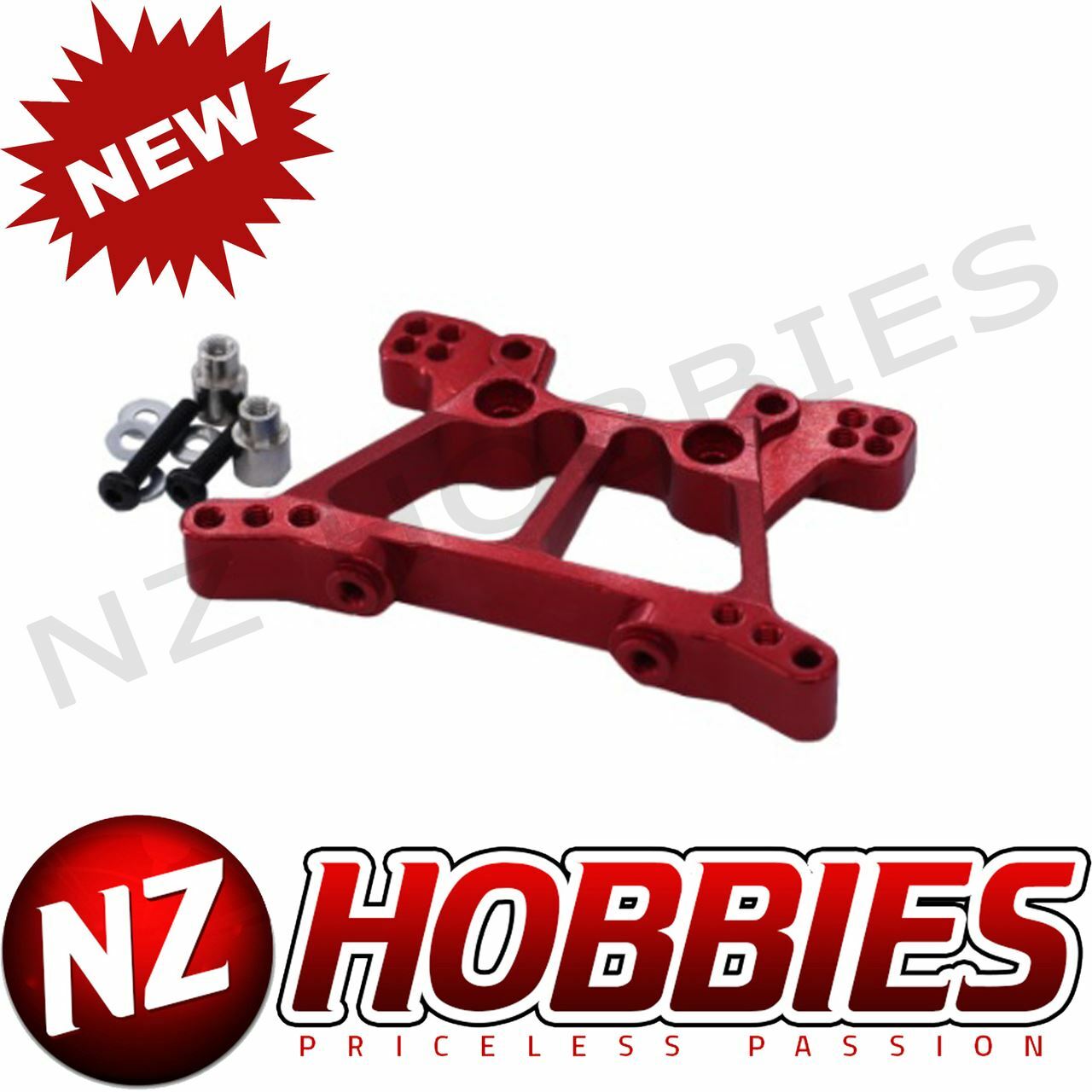 NZH Aluminum Alloy Front Shock Tower Set RED for 1/10 Traxxas Slash 4x4