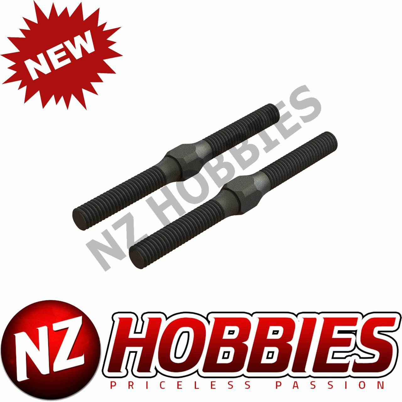 ARRMA AR330542 Steel Turnbuckle M4x48mm Black (2) : Typhon 4x4 3S
