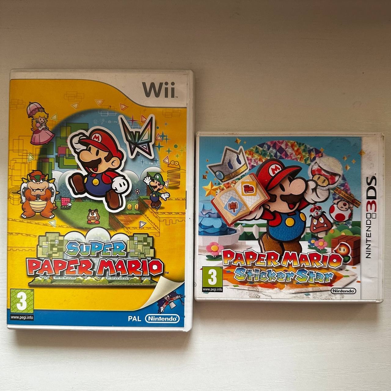 Super Paper Mario & Stecker Star Collection Rare Nintendo