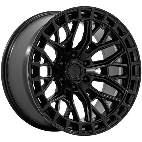 17x9 -12 Fuel 1PC FC869 Sigma 6x5.5 Blackout W/ G-Blk Lip
