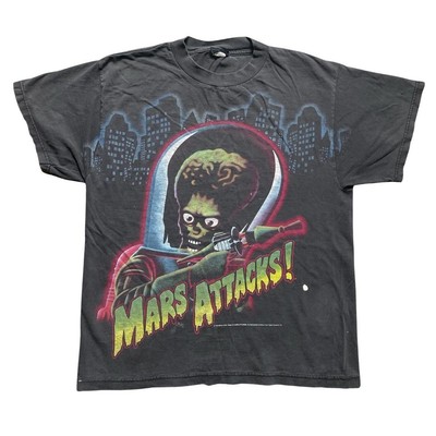 Vintage 1996 Mars Attacks AOP Movie Promo Shirt. Smaller Size 90s
