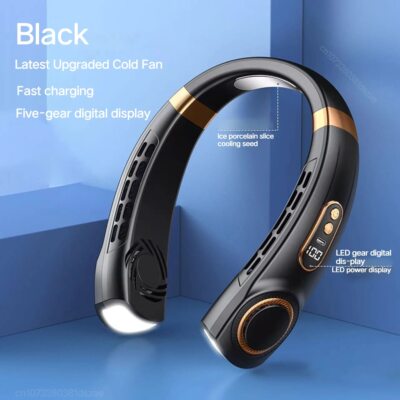 Xiaomi Portable Neck Fan USB Handheld Mute LED Digital Display