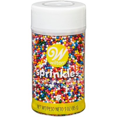 Rainbow Colorful Nonpareils Sprinkles, 3 oz Wilton