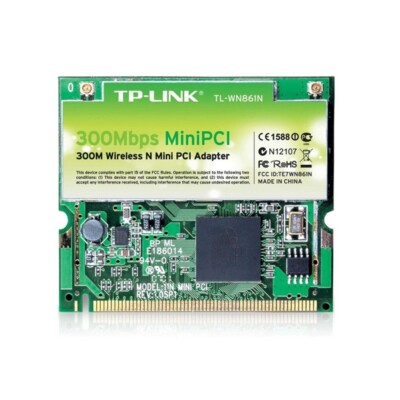 TP-Link Wireless N MiniPCI Adapter (TL-WN861N) Atheros, 2T2R, 2.4GHz, 802.11g/b