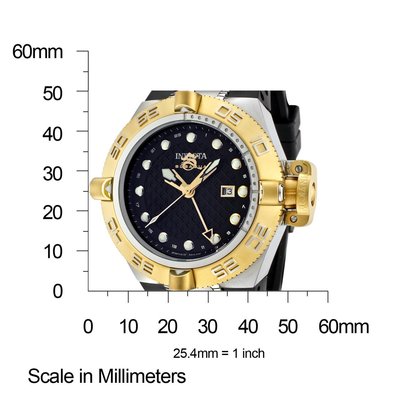 Pre-owned Invicta Swiss Made  1157 Subaqua Noma Iv Gmt Two-tone Black Dial Men's Watch