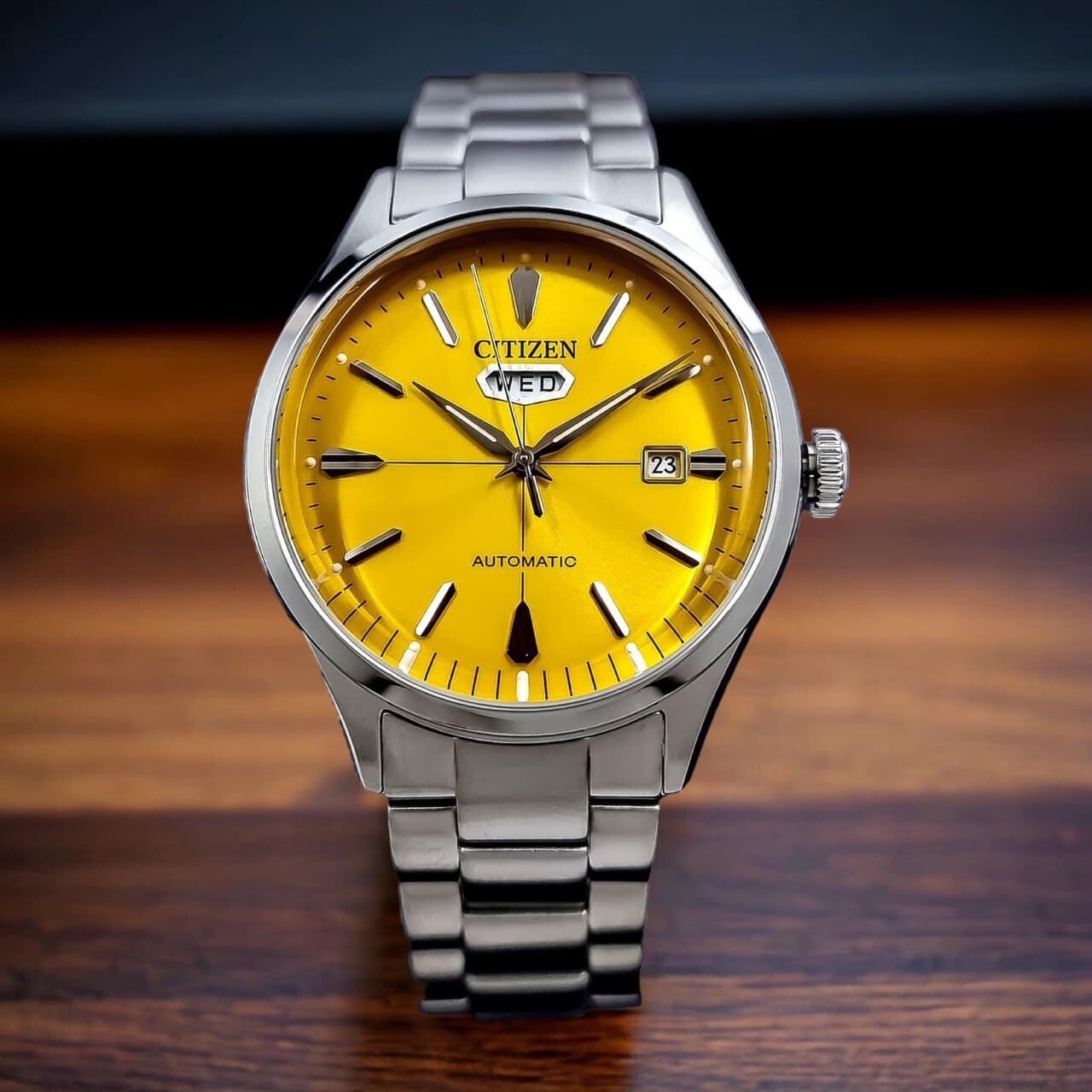 Pre-owned Citizen C7 Nh8391-51z Yellow Dial Analog Automatic Mechanical Men's Casual Watch