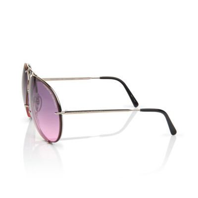 Pre-owned Porsche Design P8478 Iconic Sunglasses M - Titanium/pink Gradient + Extra Lenses In Pink Gradient V574