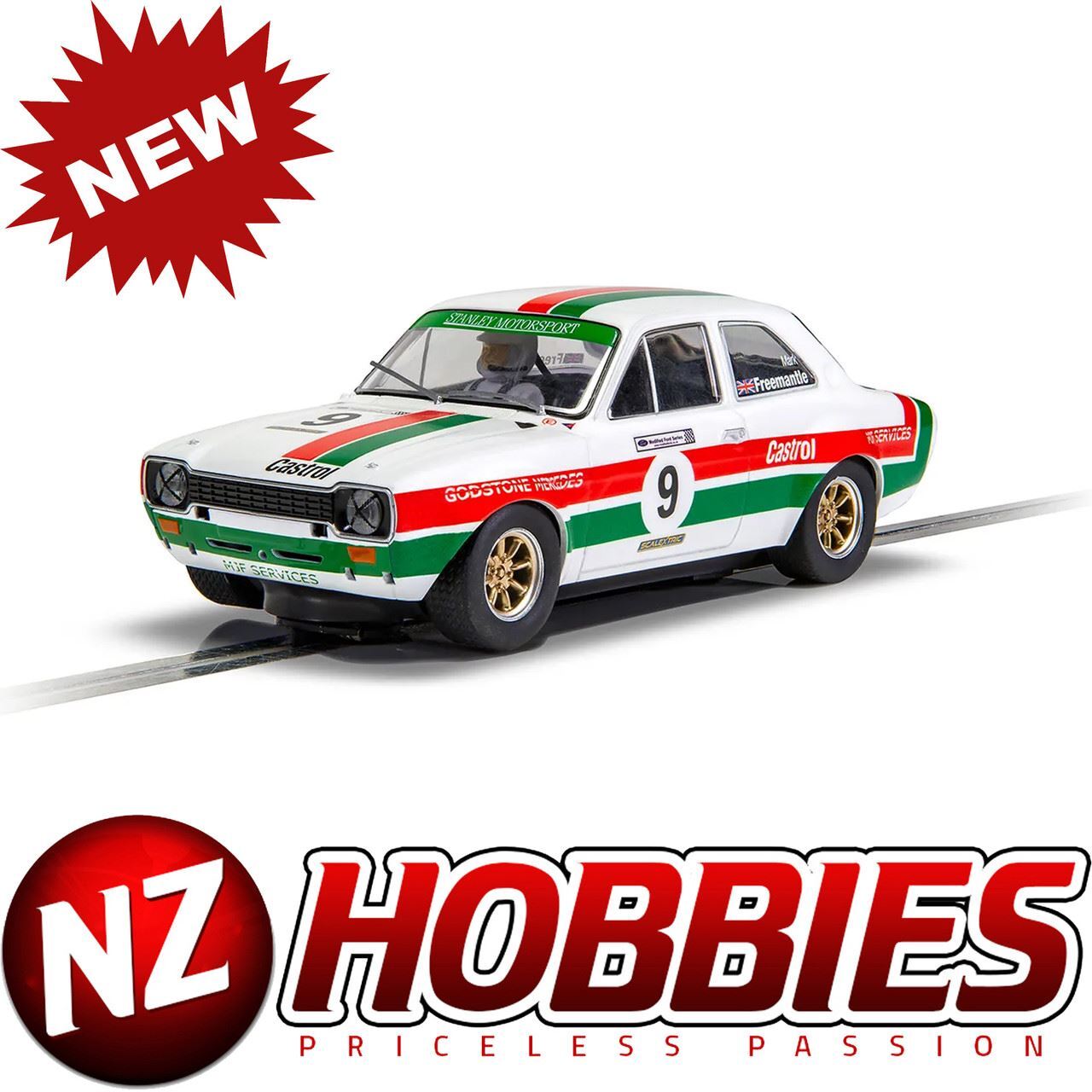 Scalextric C4314 Ford Escort MK1 - Mark Freemantle - Castrol Racing