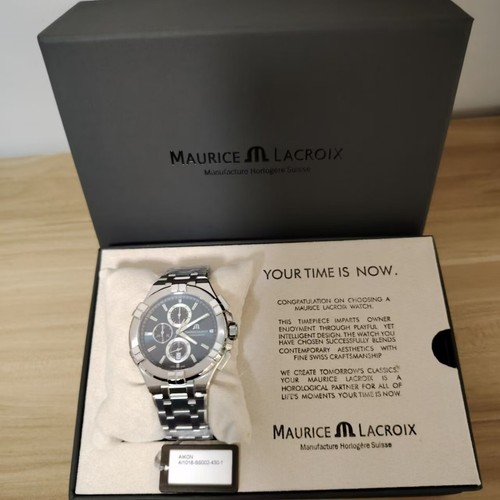 Pre-owned Maurice Lacroix Aikon Watch Blue Face Ai1018-ss002-430-1 Brand