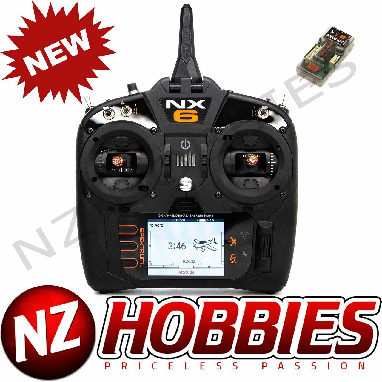 Spektrum DX6 6-Channel DSMX Transmitter for RC Aircraft