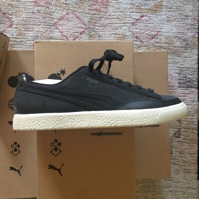 puma clyde hf the hundreds shoes sneakers black 37372501 new size 75 233902823007