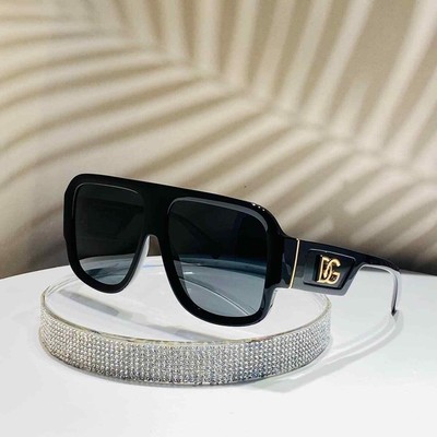 Pre-owned Dolce & Gabbana Dg4401-50187-58 Black Sunglasses In Gray