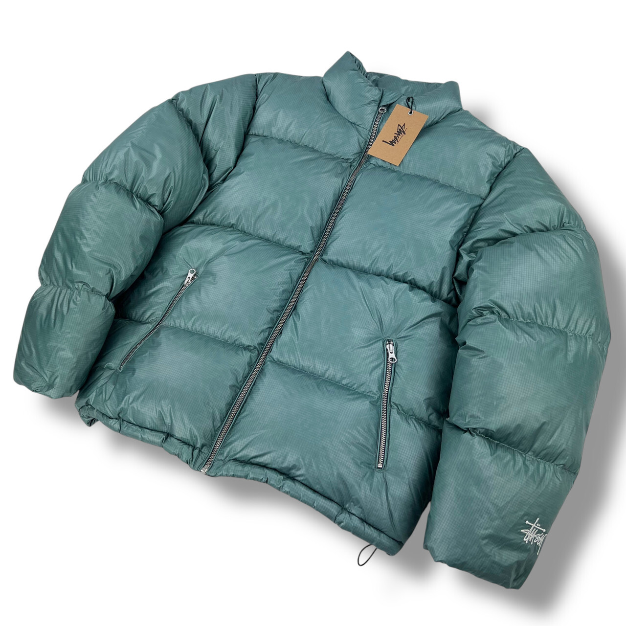 Stussy Parachute Ripstop Down Puffer Jacket Powder Blue | eBay UK