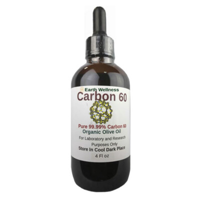 4 FL OZ Carbon 60 Organic Olive Oil 99.99% Buckminsterfullerene C60 Glass 118 ML