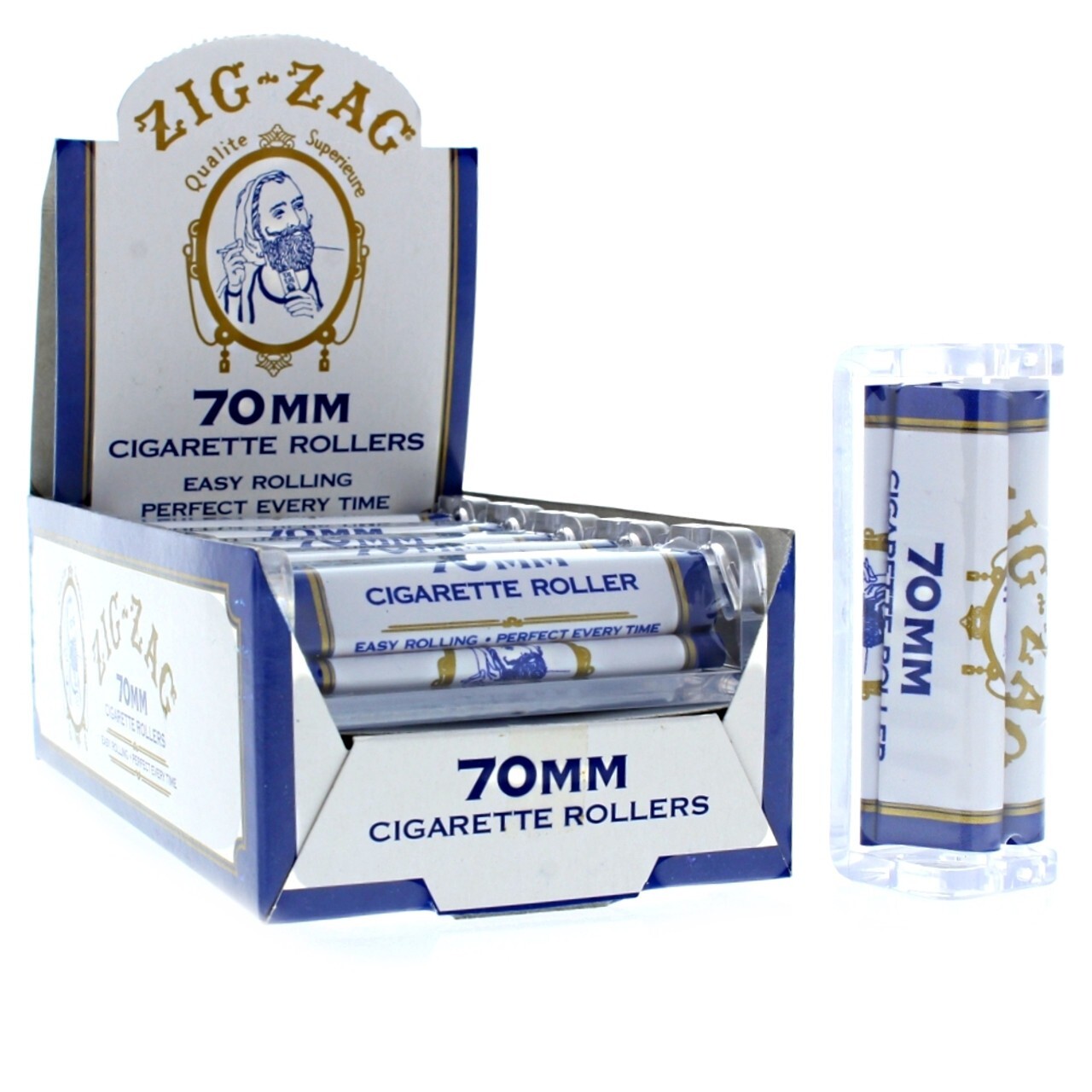 😎6 PACK OF ZIG-ZAG 70MM PLASTIC RYO CIGARETTE ROLLING MACHINE💚HAND ROLLERS💛