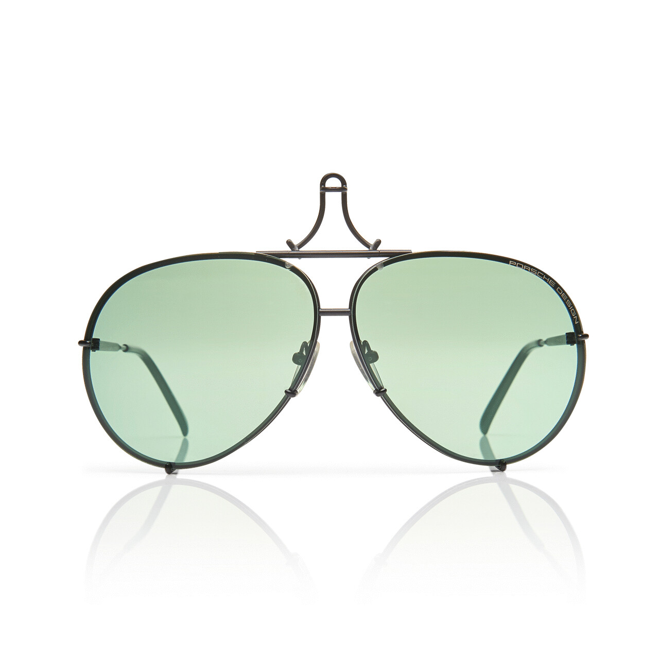 Pre-owned Porsche Design P8478 Iconic Sunglasses Do - Black/olive Mirrored + Extra Lenses In Olive Mirrored (v656)