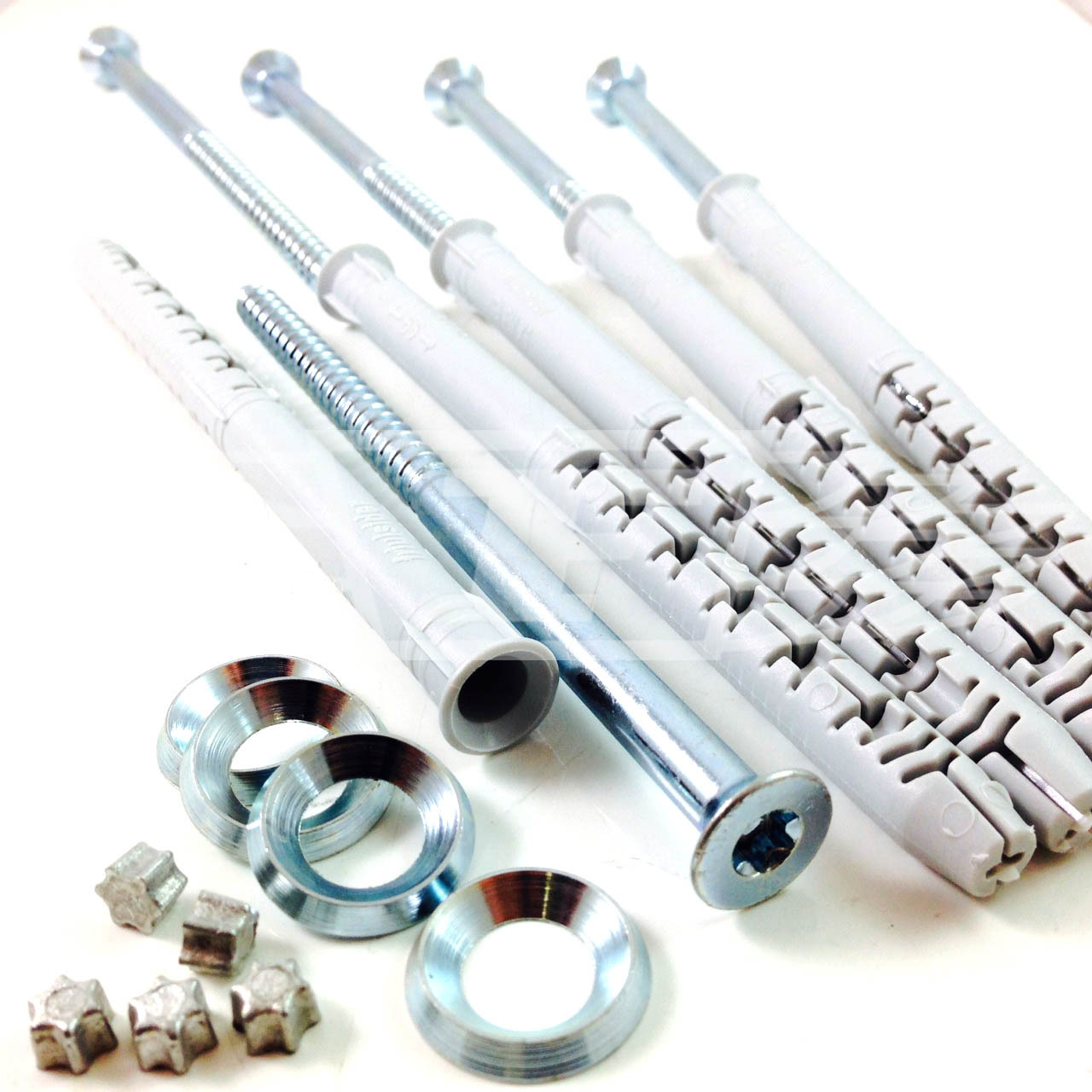 M8 M10 MASONRY NYLON FRAME ANCHOR RAWL PLUG & SCREWS CONCRETE BRICK