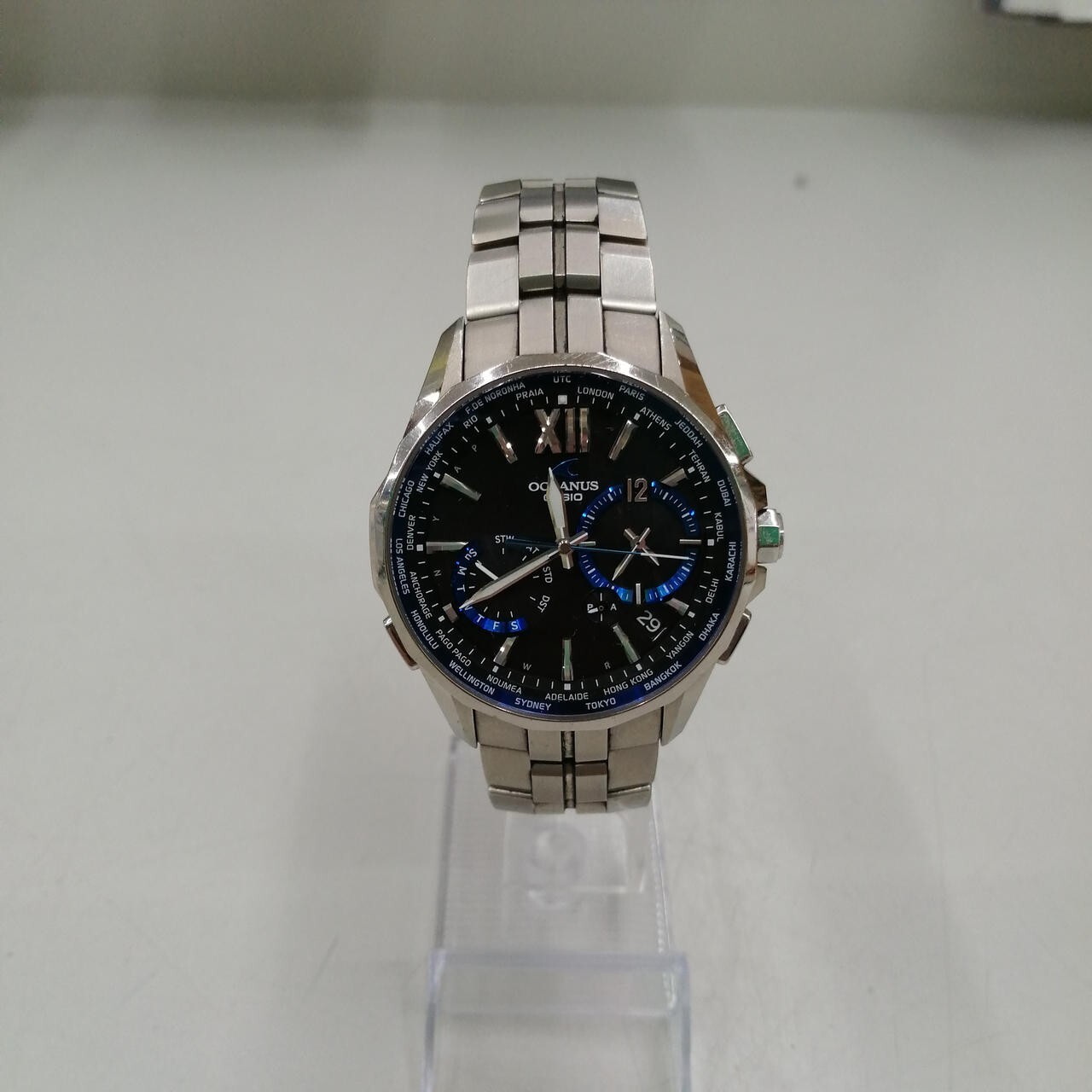 CASIO OCW-S3400-1AJF OCEANUS Quartz Men's Watch Black Blue CASIO OCW-S3400-1AJF OCEANUS Quartz Men's Watch Black Blue