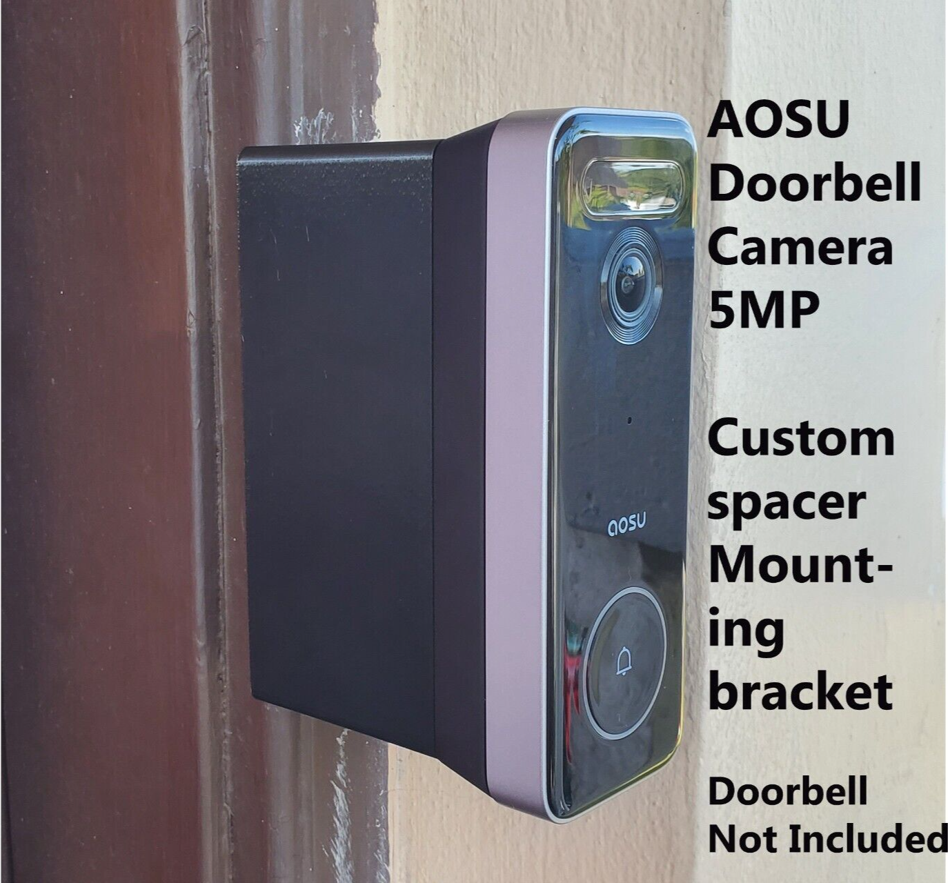 AOSU Doorbell Camera 5MP Ultra Custom Expander Spacer Mounting bracket 0.5 AOSU Doorbell Camera 5MP Ultra Custom Expander Spacer Mounting bracket 0.5