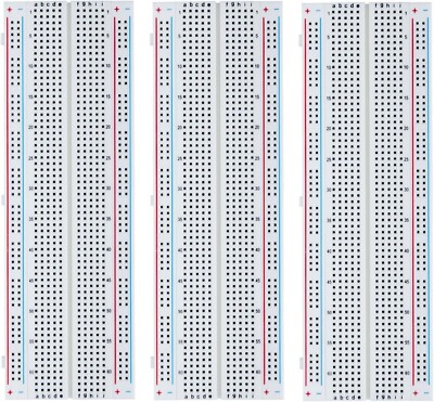 ELEGOO 3pcs Breadboard 830 Point Solderless Prototype PCB Board Kit for Arduino