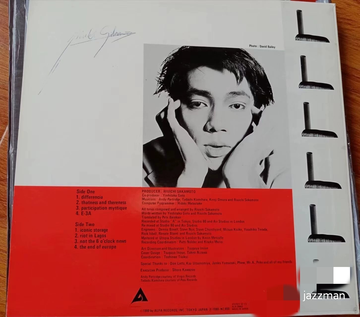 Ryuichi Sakamoto signed autographed twice lp promo original