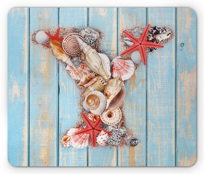 Ambesonne Letters Art Mousepad Rectangle Non-Slip Rubber