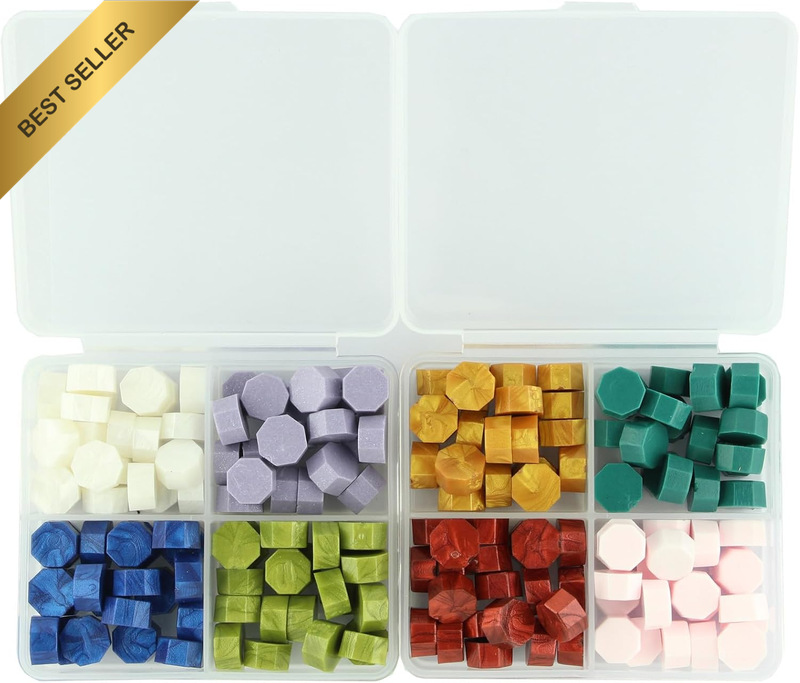 160 Pcs Metallic Color Wax Sealing Beads Kit Matte Color Wax Seal Pellets for DI