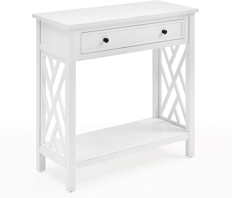Coventry 32" Wood Console Table with Drawer and Shelf