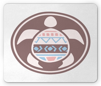 Ambesonne Turtle Pattern Mousepad Rectangle Non-Slip Rubber
