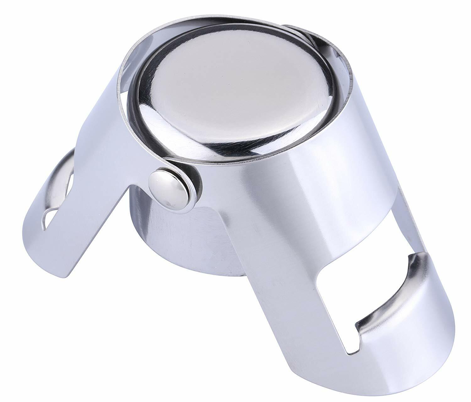 6 PCS Stainless Steel Champagne Bottle Stopper, Sealer, Cork, Saver