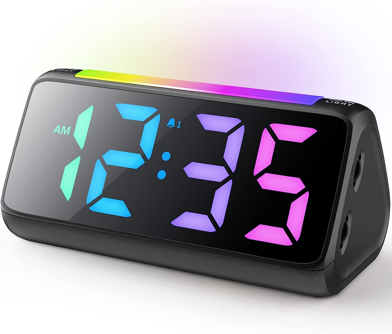 S For Bedrooms, Bedside Clocks With Rgb Night Light