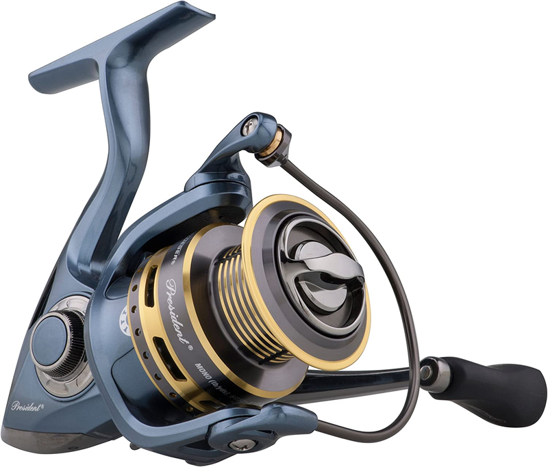Pflueger President Spinning Reel, Fishing Reel, Right/Left Handle Position, Grap