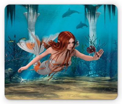 Non-slip Rubber Backing Easy to Use Mousepad Ambesonne