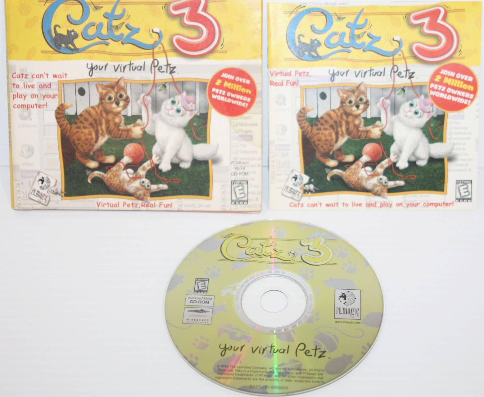 新品 KATZE 3 CD Catz 3 Your Computer Petz (1998 Mindscape) - Windows 95/98