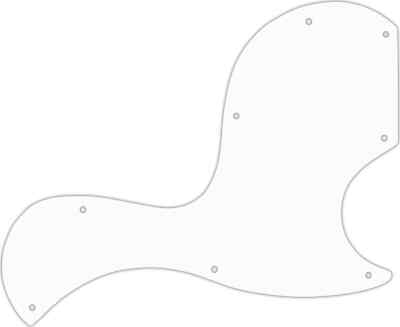 WD Custom Pickguard For Gibson SG Junior #02 White