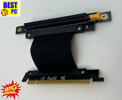 PCIE X16 Riser Cable Graphics Card 90° Extension Cable PCIE3.0 flexible Shielded