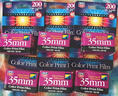 Lot Of 6 - Rite Aid Color Print 35mm 200 film 24 EXP. - Expired