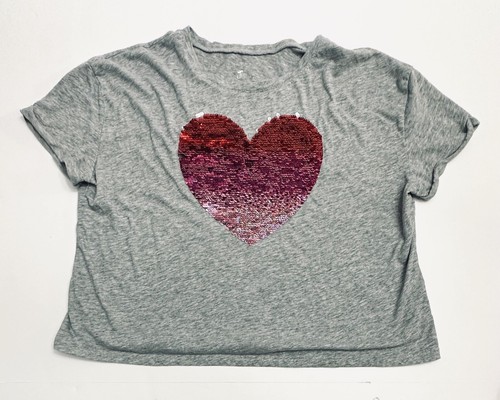 HTH、Glitter Heart Logo Cropped Tee Brown HTH Glitter Heart Logo Cropped Tee