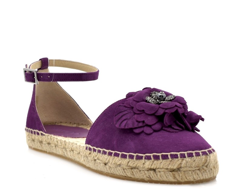 Pre-owned Jimmy Choo Espadrilles Dylan Flat Purple Size 38.5 $695