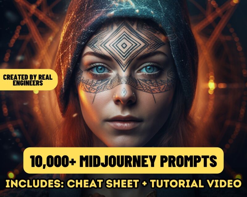 10000 Midjourney Prompts AI, AI Digital Arts Generator, Professional Midjourney