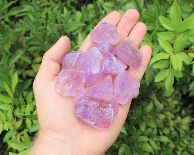 1/2 lb Bulk Lot Rough Natural Amethyst In Box, Natural Premium Grade Rocks 8 oz