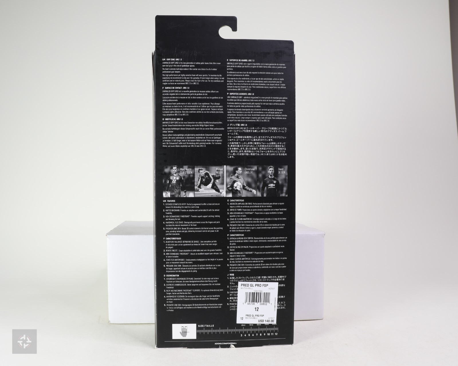 NEW Adidas Predator GL Pro Fingersave Goalkeeper Gloves (HC7817) Mens Size 11-12