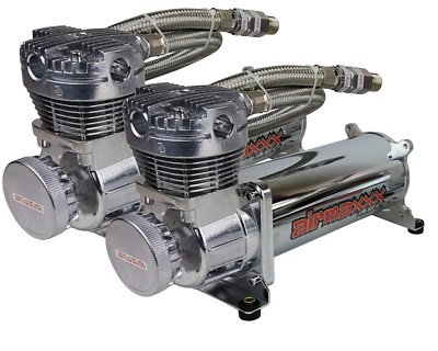 airmaxxx 480 Chrome Air Compressors 200 psi Switch Air Ride Suspension Or Horn