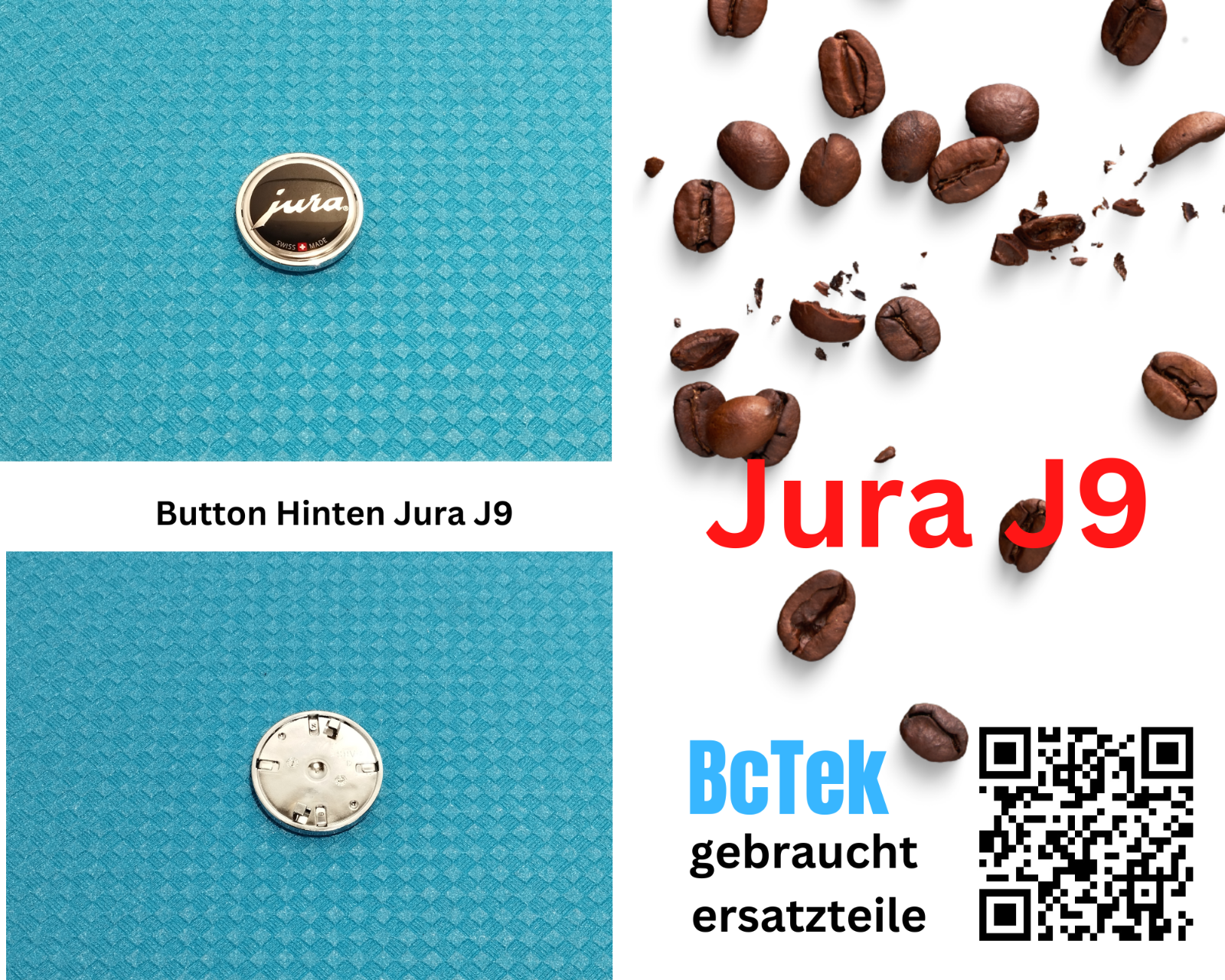Button hinten für Gehäuse Jura Kaffeemaschine