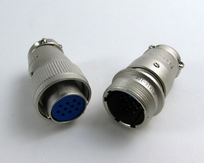 ITT Cannon Mated Solder Cup 10 Position Connectors JC1A16-10P & JC6A16-10S(L622)