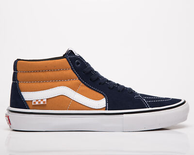 

Vans Skate Grosso Mid Мужские темно-синие оранжевые повседневные спортивные кроссовки для образа жизни, Синий, Vans Skate Grosso Mid