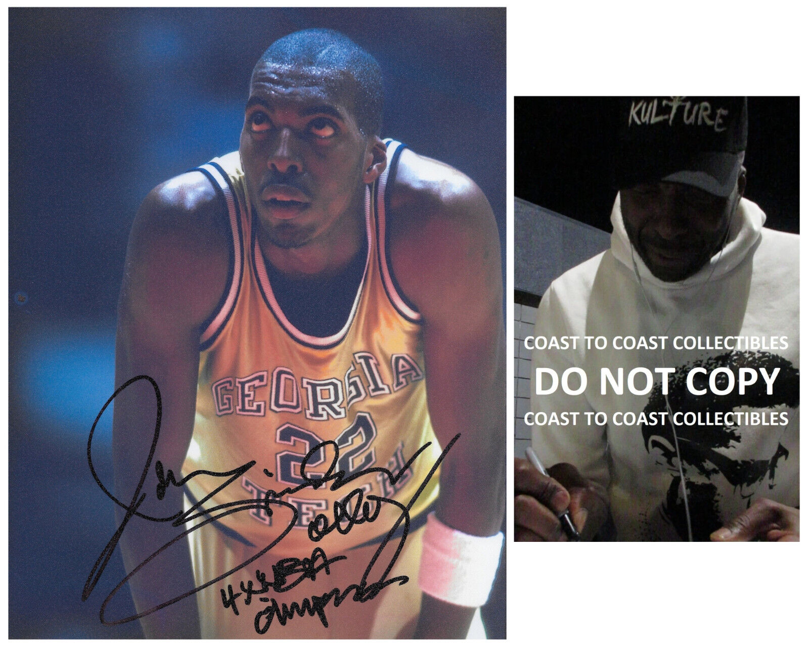 John Salley signed Georgia Tech Yellow Jackets basketball 8x10 photo Proof COA autographed John Salley signed Georgia Tech Yellow Jackets basketball 8x10 photo Proof COA autographed