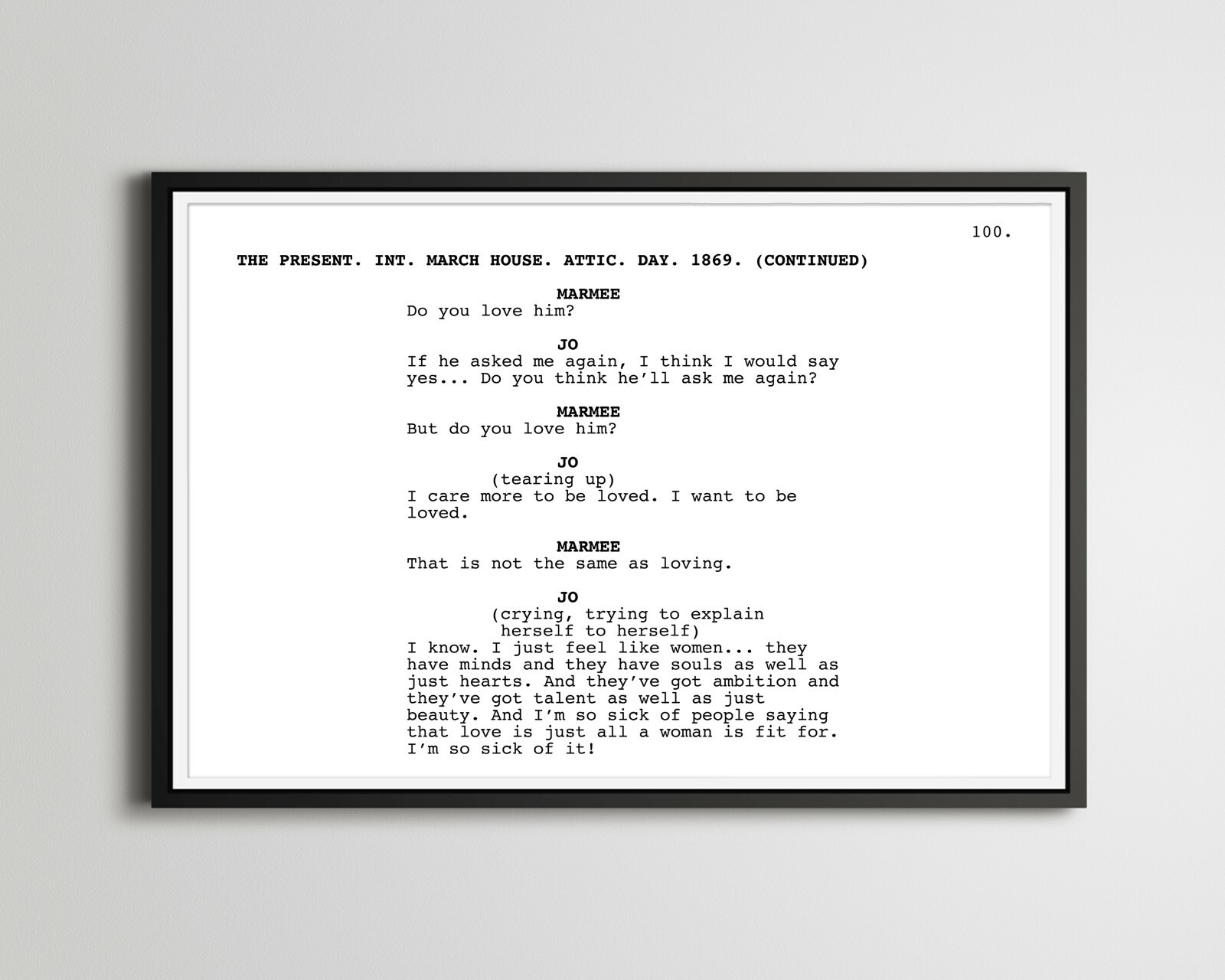 Little Women - Script POSTER! (up to 24&quot; x 36&quot;) - 2019 Movie 
