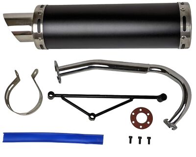 High Performance Exhaust System Muffler GY6 50cc Scooter Moped TaoTao Jonway BK
